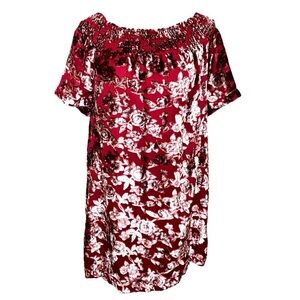 Anthropologie Seen Worn Kept Barrott Velvet Off-The-Shoulder Dress Size 4